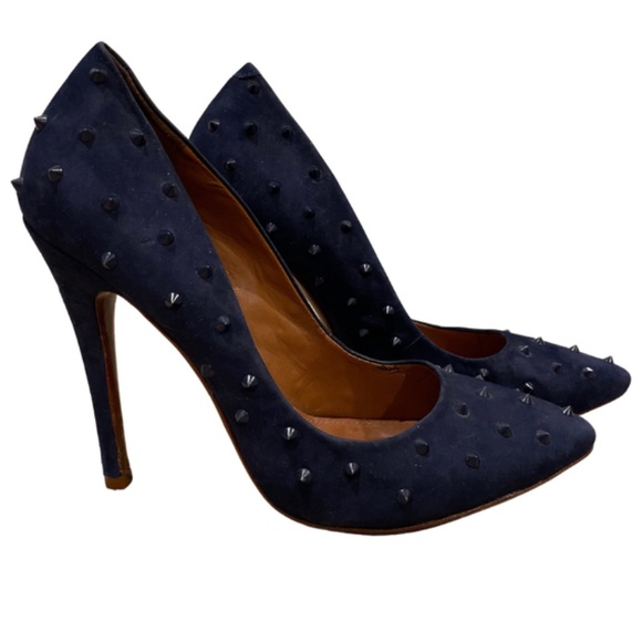 SCHUTZ Navy Studded Pumps - Size 7 - Picture 1 of 6